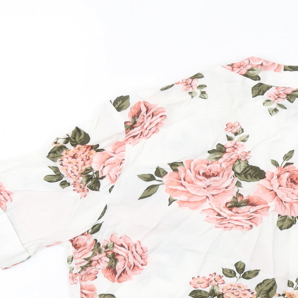 Womens UK Size 10 New Look White Basic Blouse