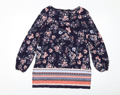 Womens UK Size S Wallis Multicoloured Tunic Blouse