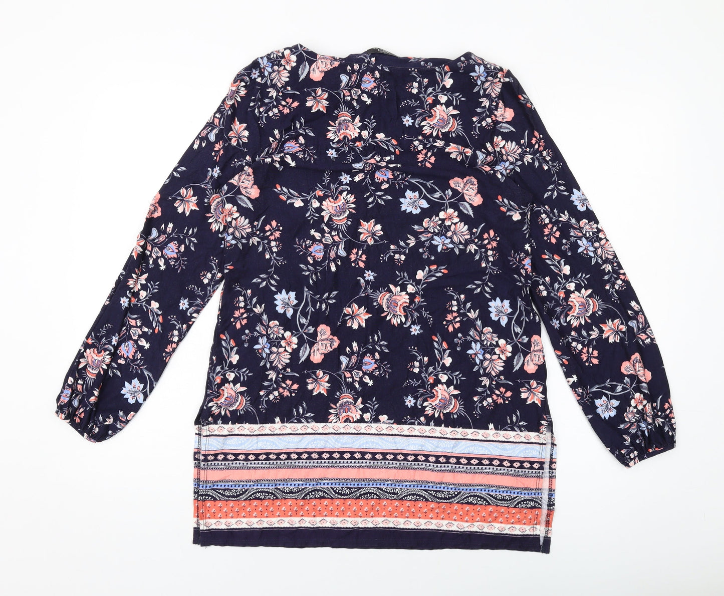 Womens UK Size S Wallis Multicoloured Tunic Blouse