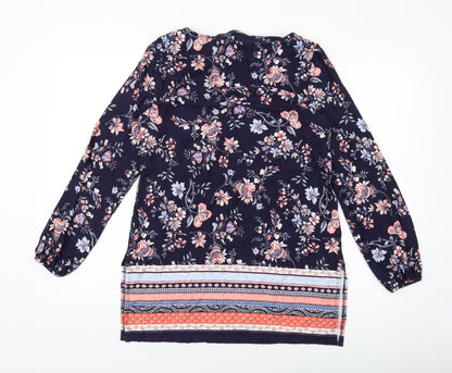 Womens UK Size S Wallis Multicoloured Tunic Blouse