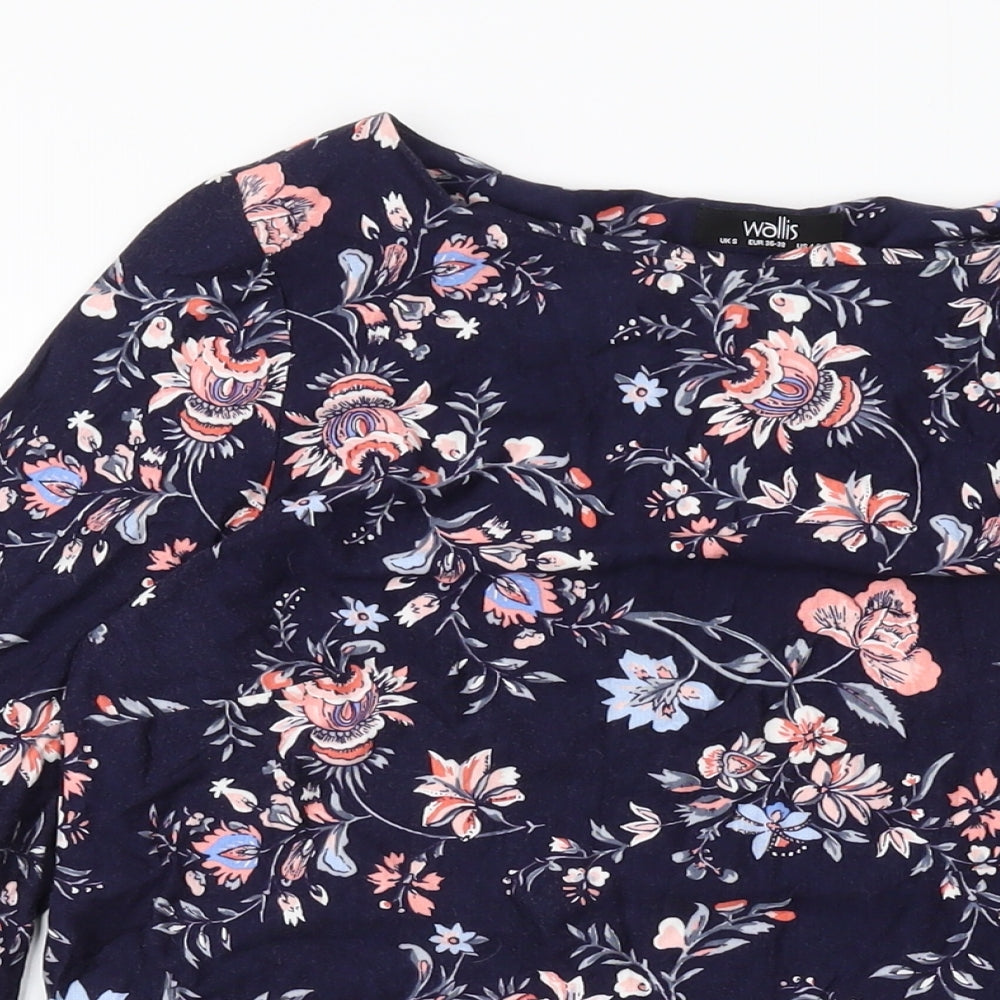 Womens UK Size S Wallis Multicoloured Tunic Blouse