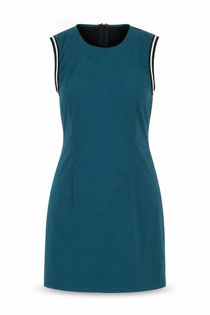 Glamorous Womens Green Polyester Mini Size L Round Neck Zip