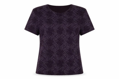 Womens UK Size 14 Fosby Purple Basic T-Shirt