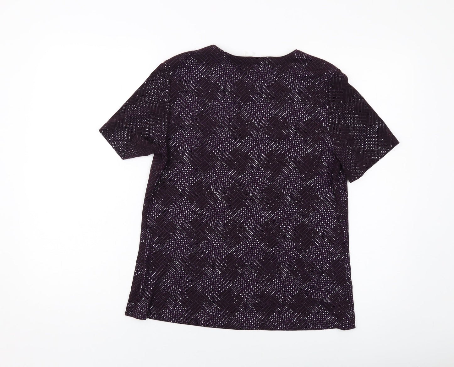 Womens UK Size 14 Fosby Purple Basic T-Shirt