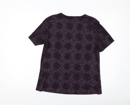 Womens UK Size 14 Fosby Purple Basic T-Shirt