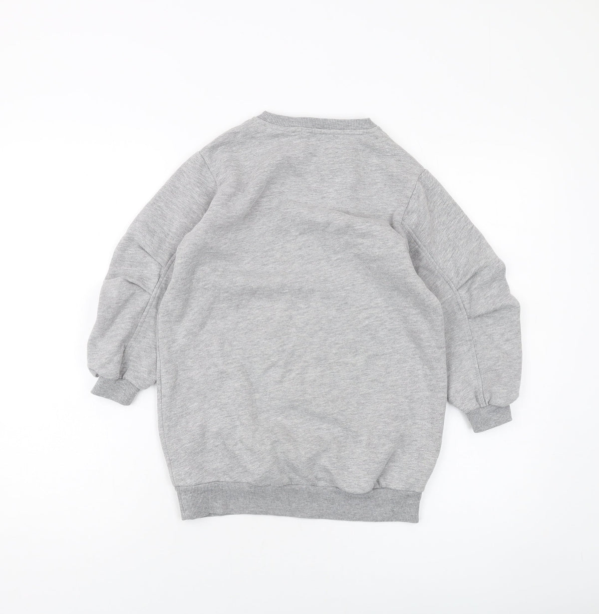 Zara Girls Grey Polyester Pullover Sweatshirt Size 8 Years Pullover