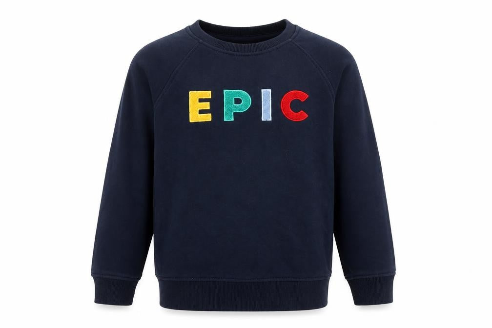 Neon Sheep Boys Blue Cotton Pullover Sweatshirt Size 7-8 Years Pullover