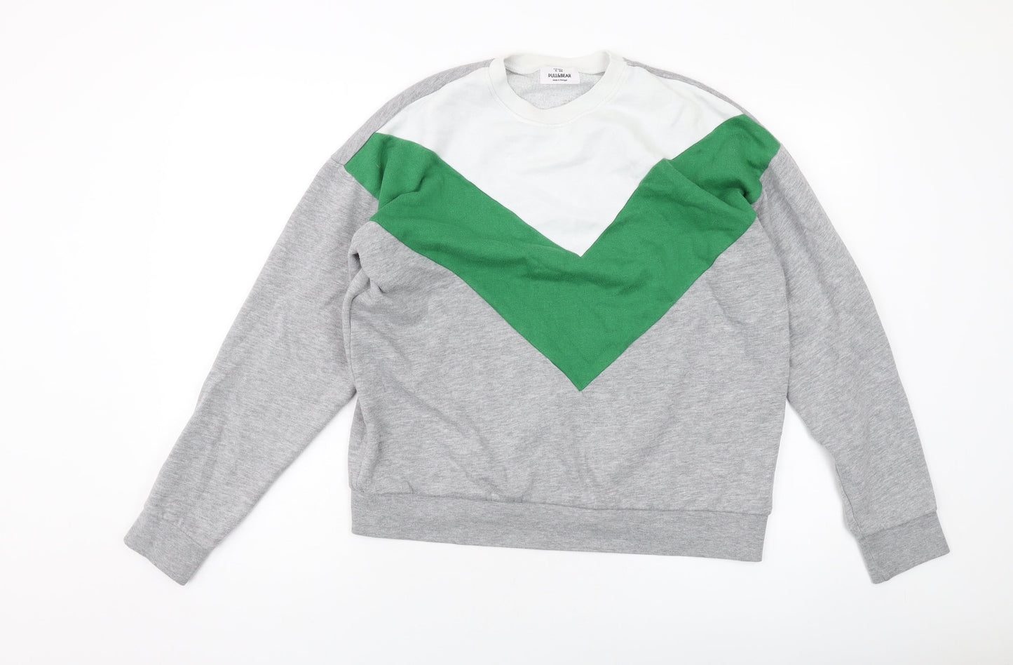 Mens UK Size S Pull&Bear Grey Pullover Sweatshirt