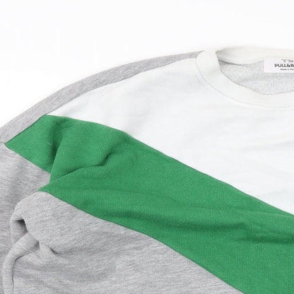Mens UK Size S Pull&Bear Grey Pullover Sweatshirt