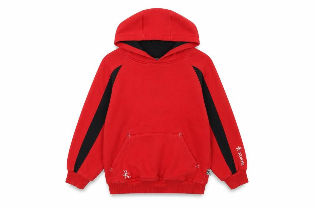 Kukri Boys Red Cotton Pullover Hoodie Size 9-10 Years Pullover