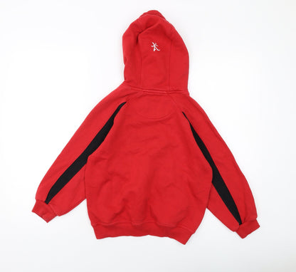 Kukri Boys Red Cotton Pullover Hoodie Size 9-10 Years Pullover