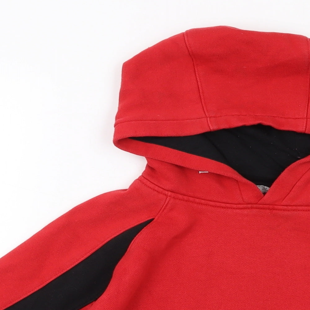 Kukri Boys Red Cotton Pullover Hoodie Size 9-10 Years Pullover