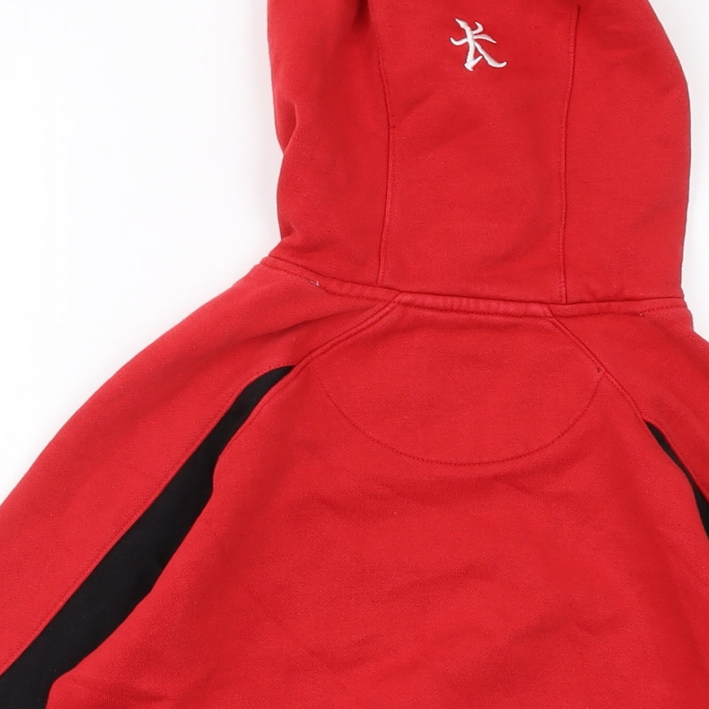 Kukri Boys Red Cotton Pullover Hoodie Size 9-10 Years Pullover