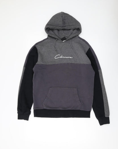 Mens UK Size XS Closure Grey Pullover Hoodie