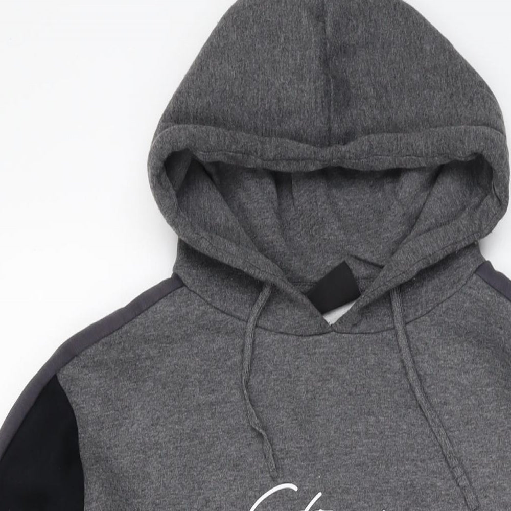 Mens UK Size XS Closure Grey Pullover Hoodie
