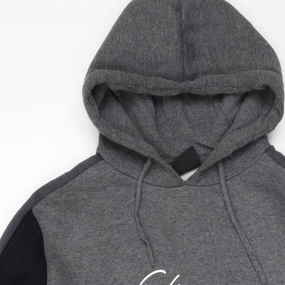 Mens UK Size XS Closure Grey Pullover Hoodie