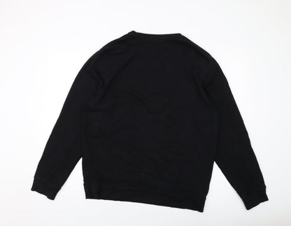 Baile Mens Black Cotton Pullover Sweatshirt Size L