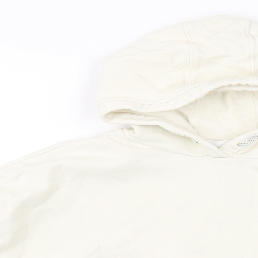 Marks and Spencer Girls Ivory Cotton Pullover Hoodie Size 13-14 Years Pullover