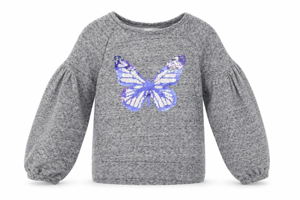 Ga[p Girls Grey Cotton Pullover Sweatshirt Size 13-14 Years Pullover