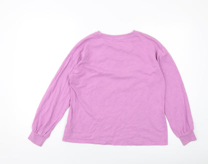 NEXT Girls Purple Cotton Pullover Sweatshirt Size 12 Years Pullover