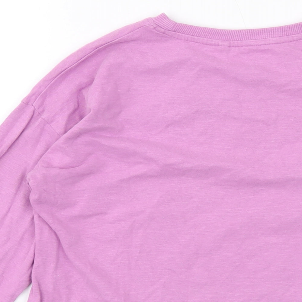 NEXT Girls Purple Cotton Pullover Sweatshirt Size 12 Years Pullover