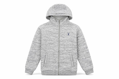 Next Boys Grey Polyester Full Zip Hoodie Size 10 Years Zip
