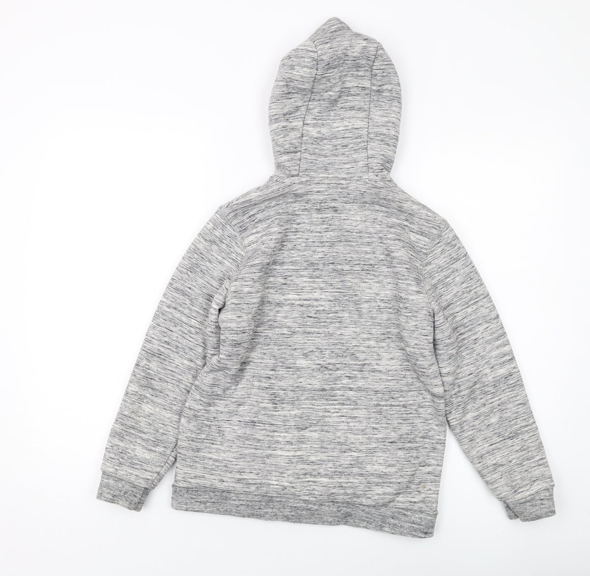 Next Boys Grey Polyester Full Zip Hoodie Size 10 Years Zip
