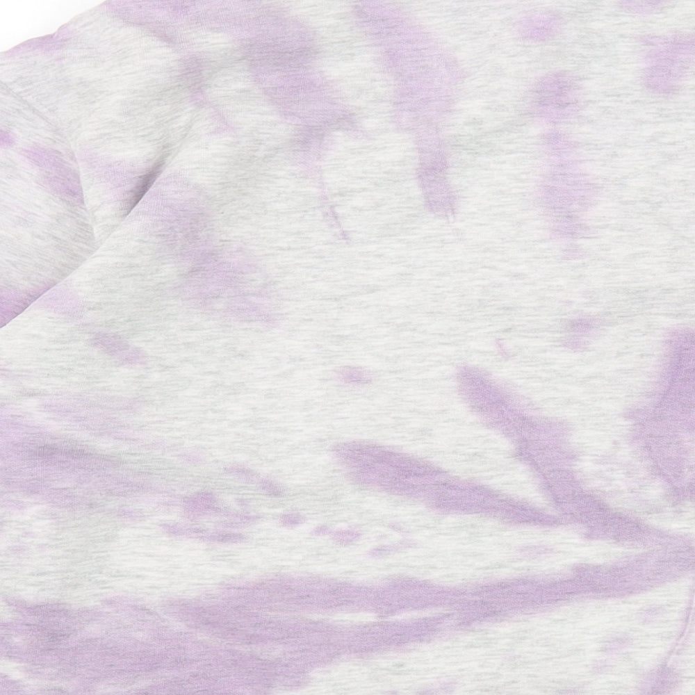 H&M Womens Grey Geometric Cotton Pullover Sweatshirt Size S Pullover