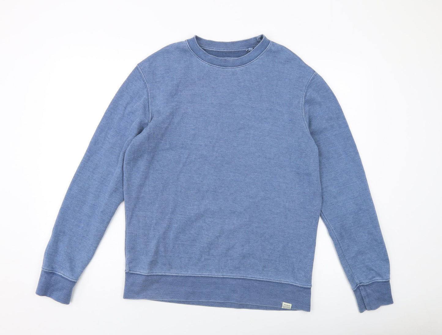 Mens UK Size S Pull&Bear Blue Pullover Sweatshirt