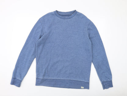 Mens UK Size S Pull&Bear Blue Pullover Sweatshirt