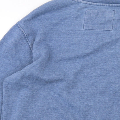 Mens UK Size S Pull&Bear Blue Pullover Sweatshirt