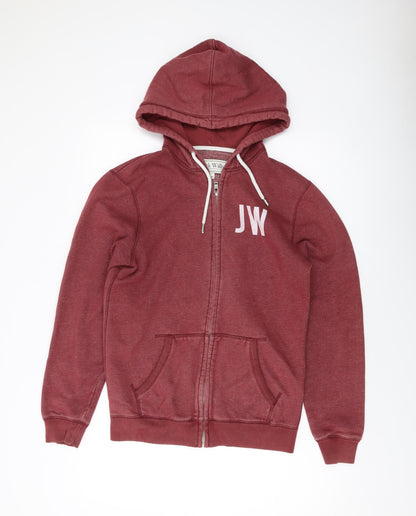 Mens UK Size XS Jack Wills Red Full Zip Hoodie