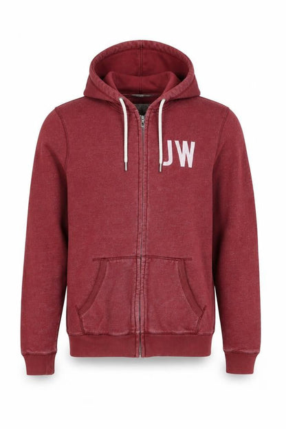 Mens UK Size XS Jack Wills Red Full Zip Hoodie