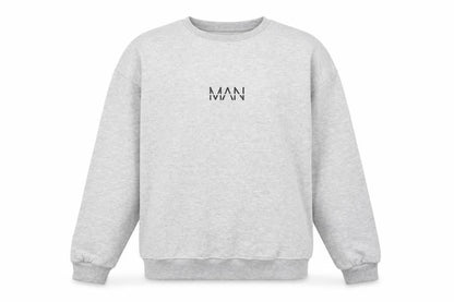 Mens UK Size L Boohoo Grey Pullover Sweatshirt
