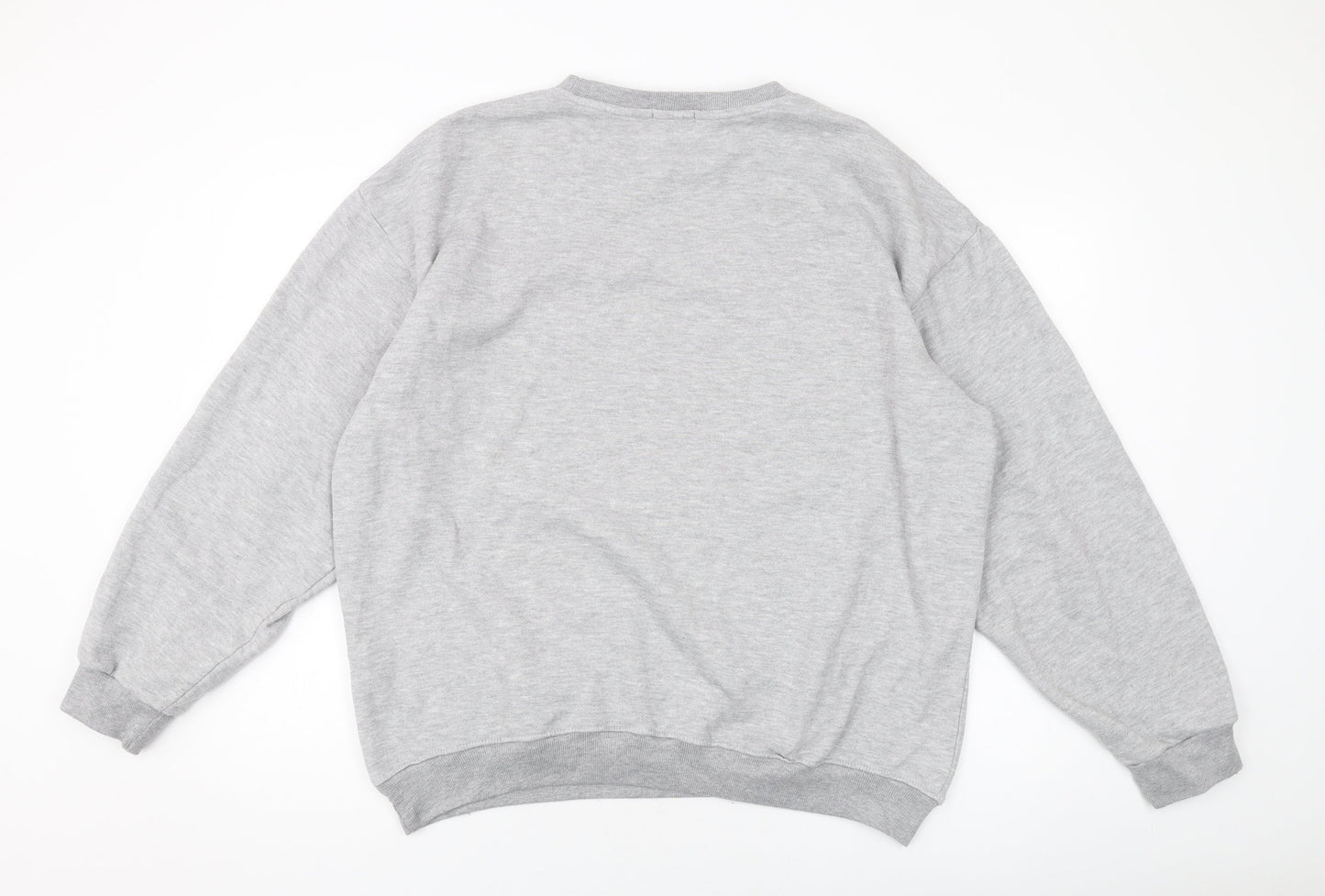 Mens UK Size L Boohoo Grey Pullover Sweatshirt