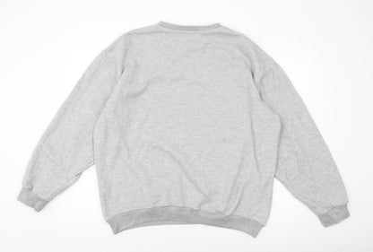 Mens UK Size L Boohoo Grey Pullover Sweatshirt
