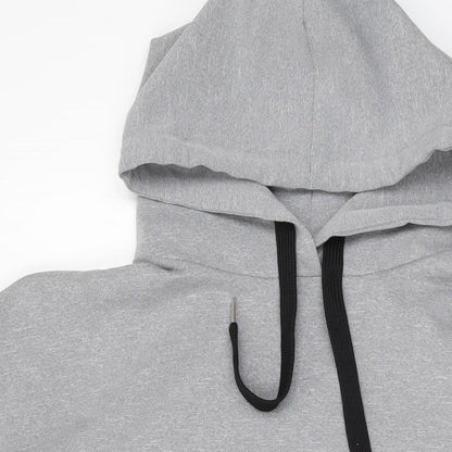 Zara Womens Grey Polyester Pullover Hoodie Size S Pullover