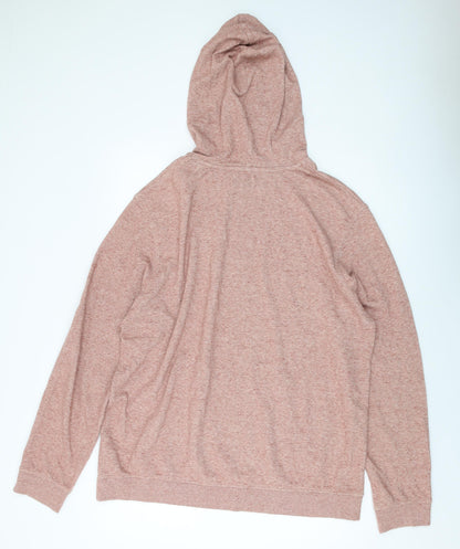 Topman Mens Orange Cotton Pullover Hoodie Size 2XL