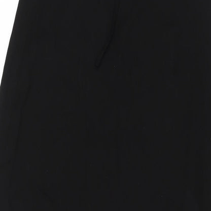 PRETTYLITTLETHING Womens Black Polyester Maxi Size 8 Square Neck Zip - Backless Tie
