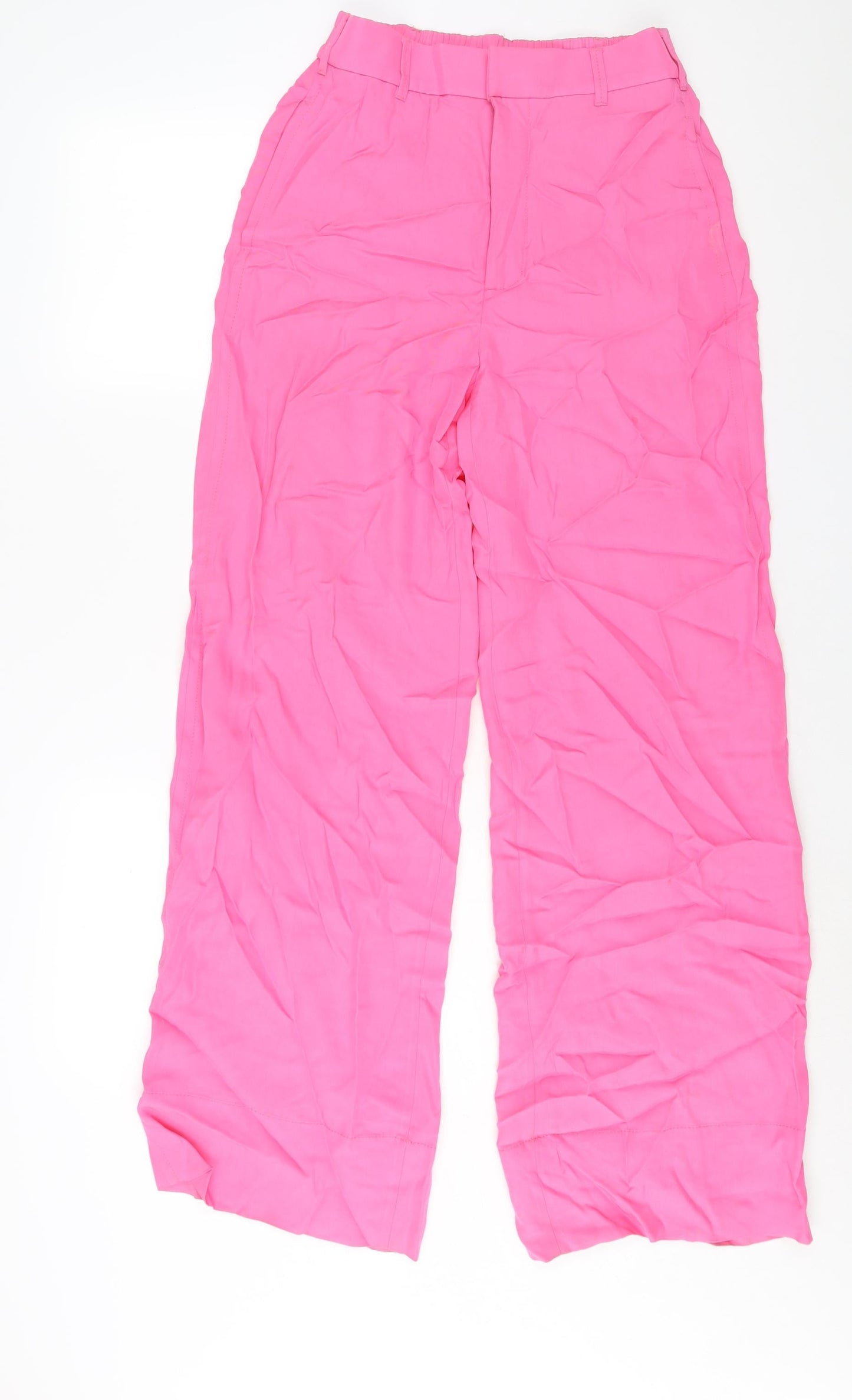 Womens UK Size XS Zara Regular Fit  Pink Trousers