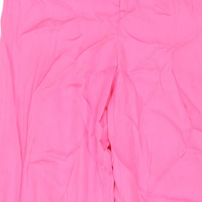 Womens UK Size XS Zara Regular Fit  Pink Trousers