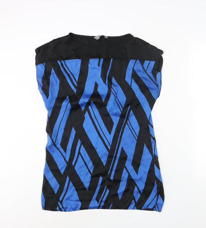 Womens UK Size 10 Dorothy Perkins Blue Basic Blouse
