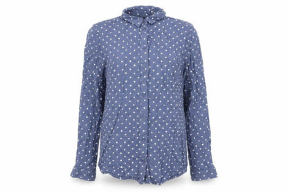 Womens UK Size 10 Divided by H&M Blue Basic Button-Up