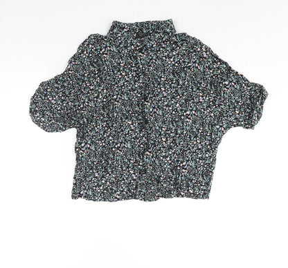 Womens UK Size 12 Topshop Multicoloured Basic Button-Up