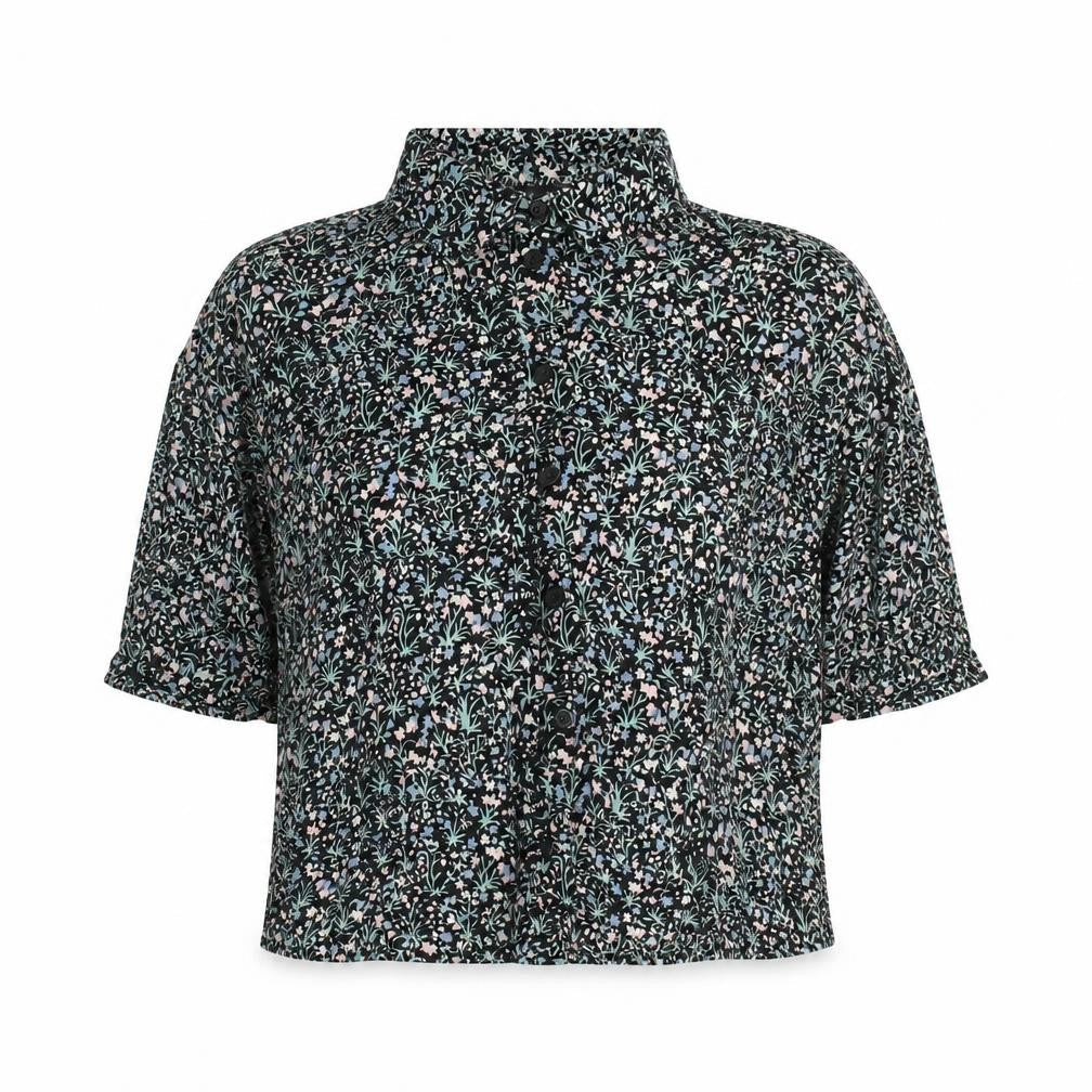 Womens UK Size 12 Topshop Multicoloured Basic Button-Up