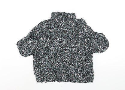 Womens UK Size 12 Topshop Multicoloured Basic Button-Up