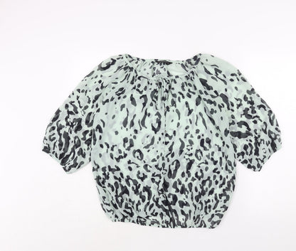 Womens UK Size 12 Dorothy Perkins Blue Basic Blouse