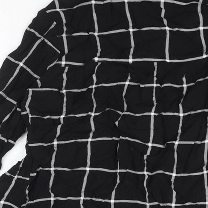 Womens UK Size 10 Apricot Black Basic Blouse