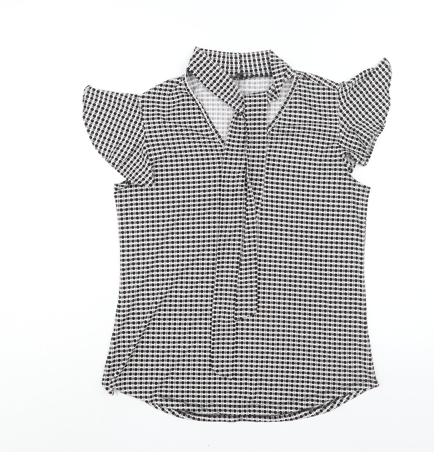 Womens UK Size S Adrianna Papell Black Basic Blouse