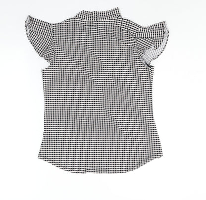 Womens UK Size S Adrianna Papell Black Basic Blouse